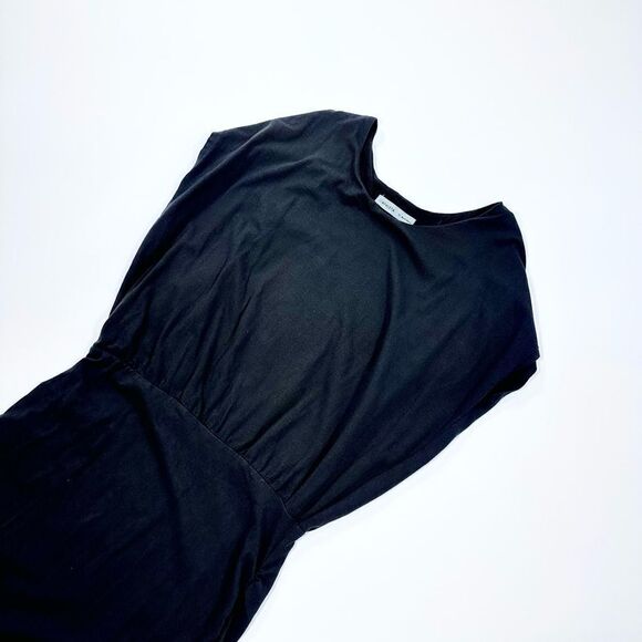Athleta cinch black stretch drop waist mid length dress M - Picture 4 of 10